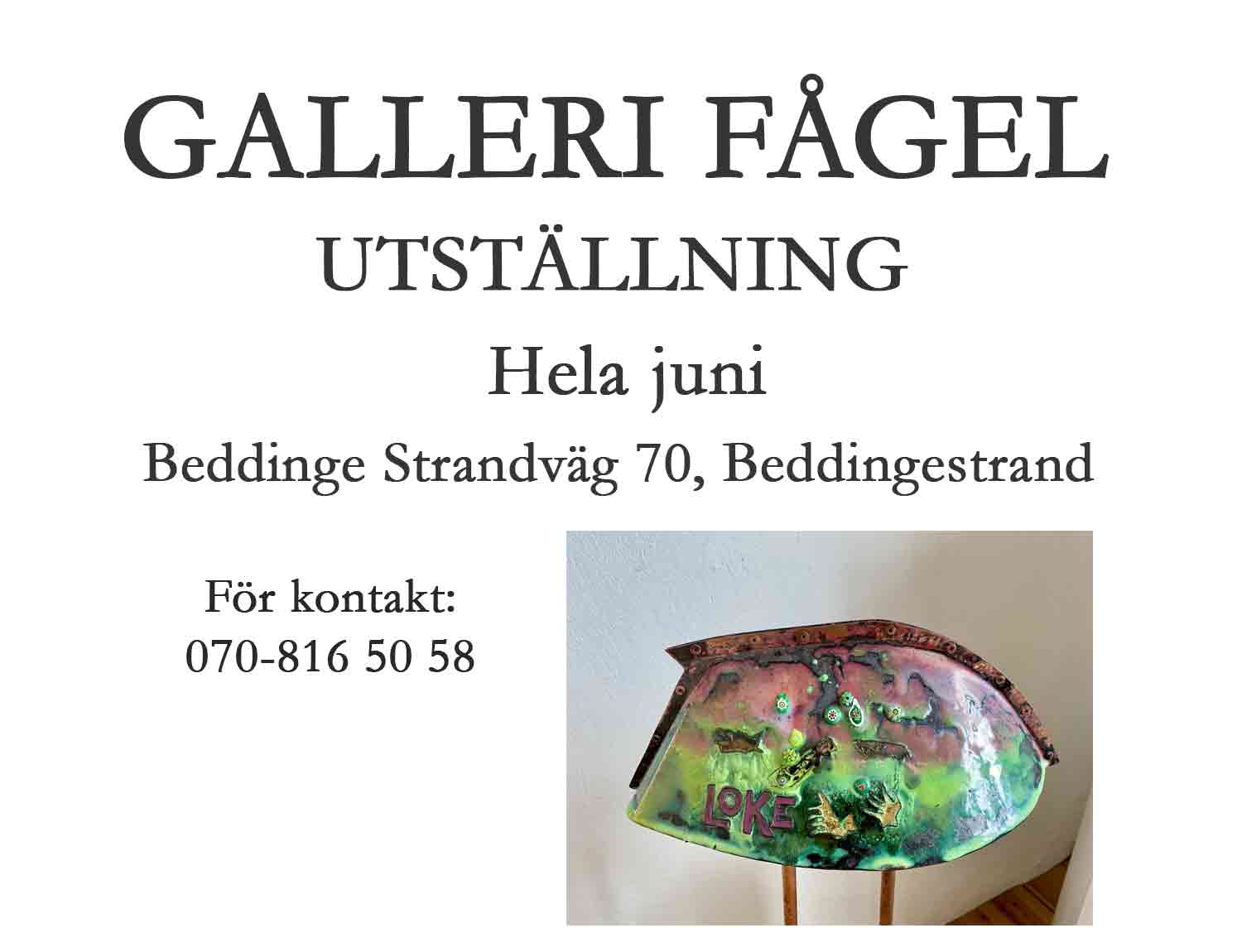 Malena Olsson på Galleri Fågel